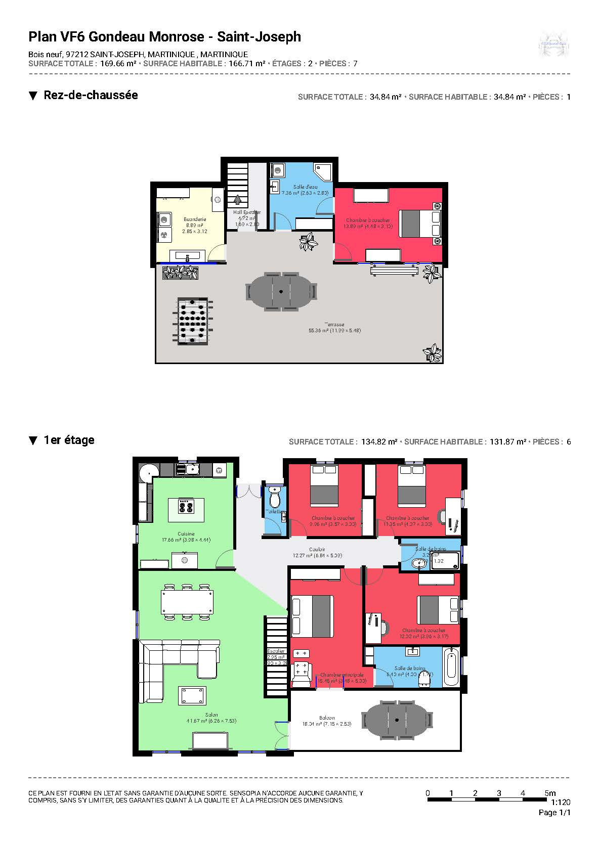 Maison F6 (Louée) - 2 niveaux - Qu. Gondeau - SAINT JOSEPH — Saint-Joseph